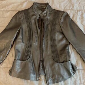 Black leather Tahari Jacket S